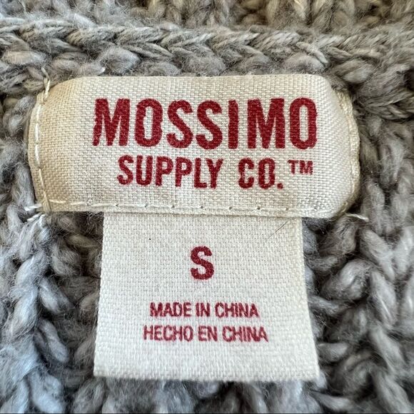 Mossimo Supply Company Gray Cardigan Open front  Oversized Cable Design Size S - Picture 4 of 8